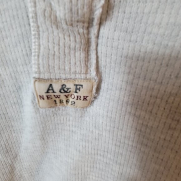 Vintage Abercrombie & Fitch Wheat Long Sleeve Thermal Large - Picture 4 of 13